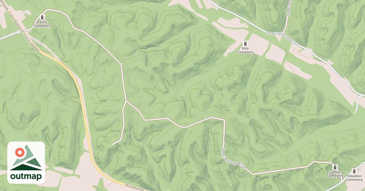 Map of PETIT CEMETERY ROAD