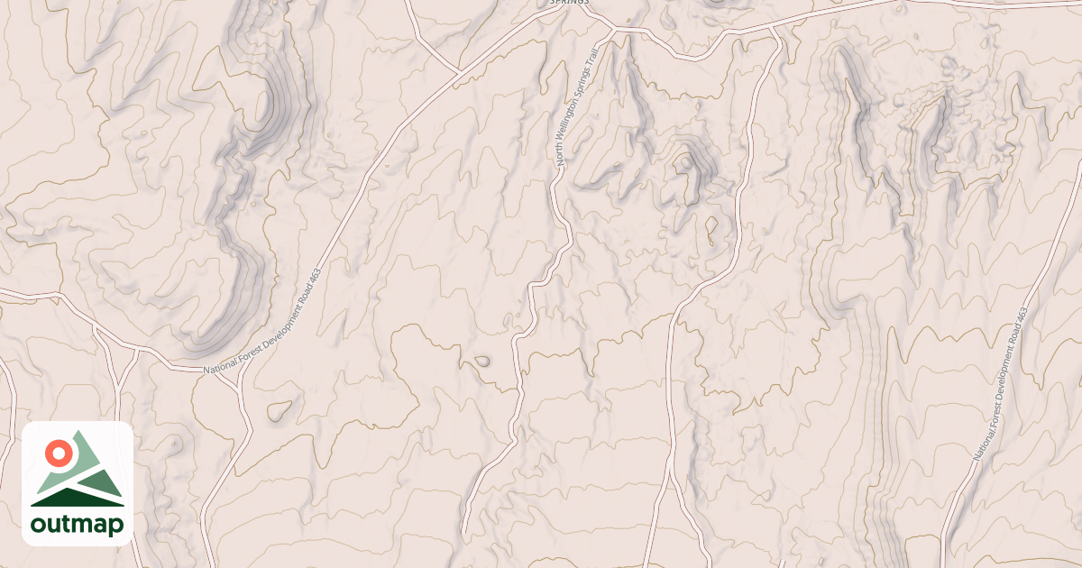 Map of NORTH WELLINGTON SPRINGS