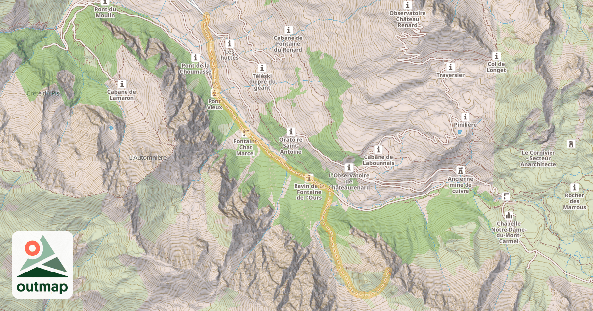 Map of Bosse 2764 — Saint-Véran