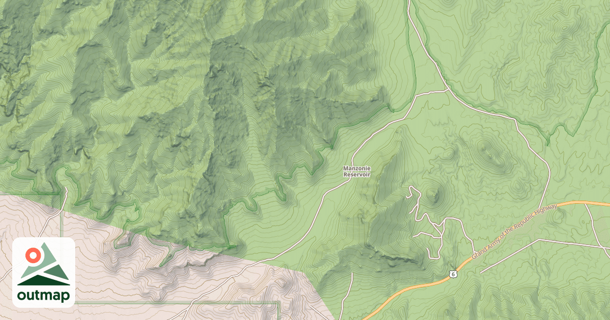 Map of MAMZONNIE RESERVOIR