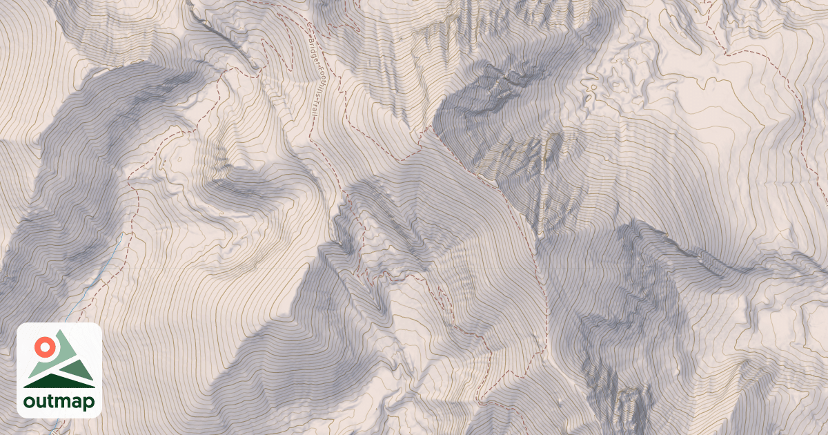 Map of Bridger Foothills