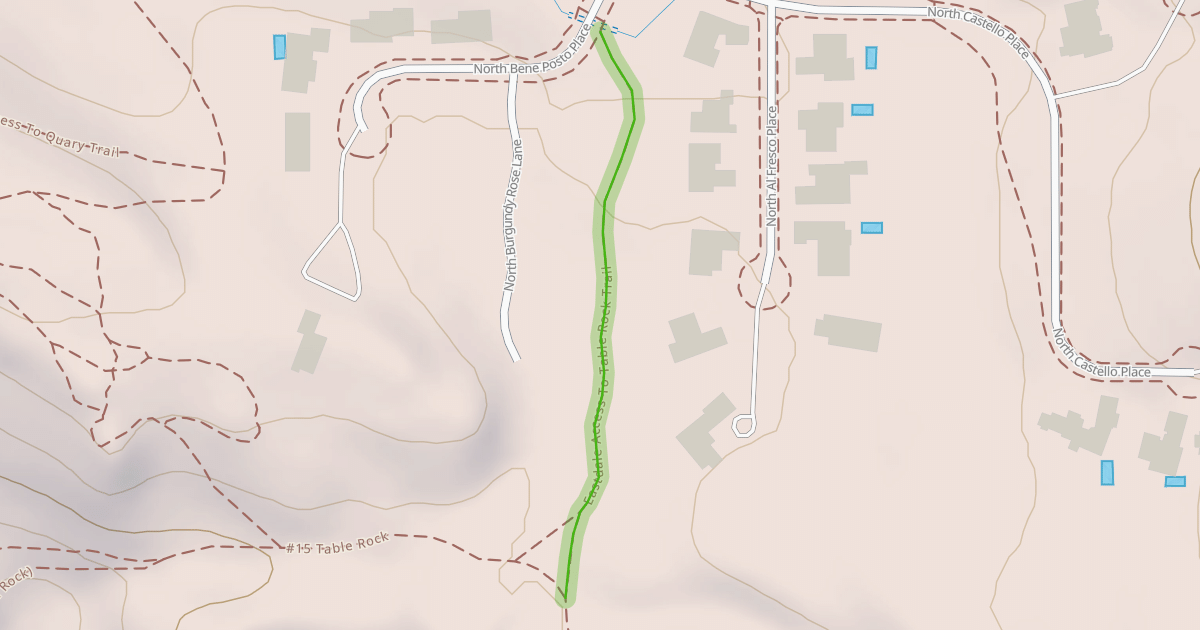 Map preview of Eastdale Access To Table Rock Trail