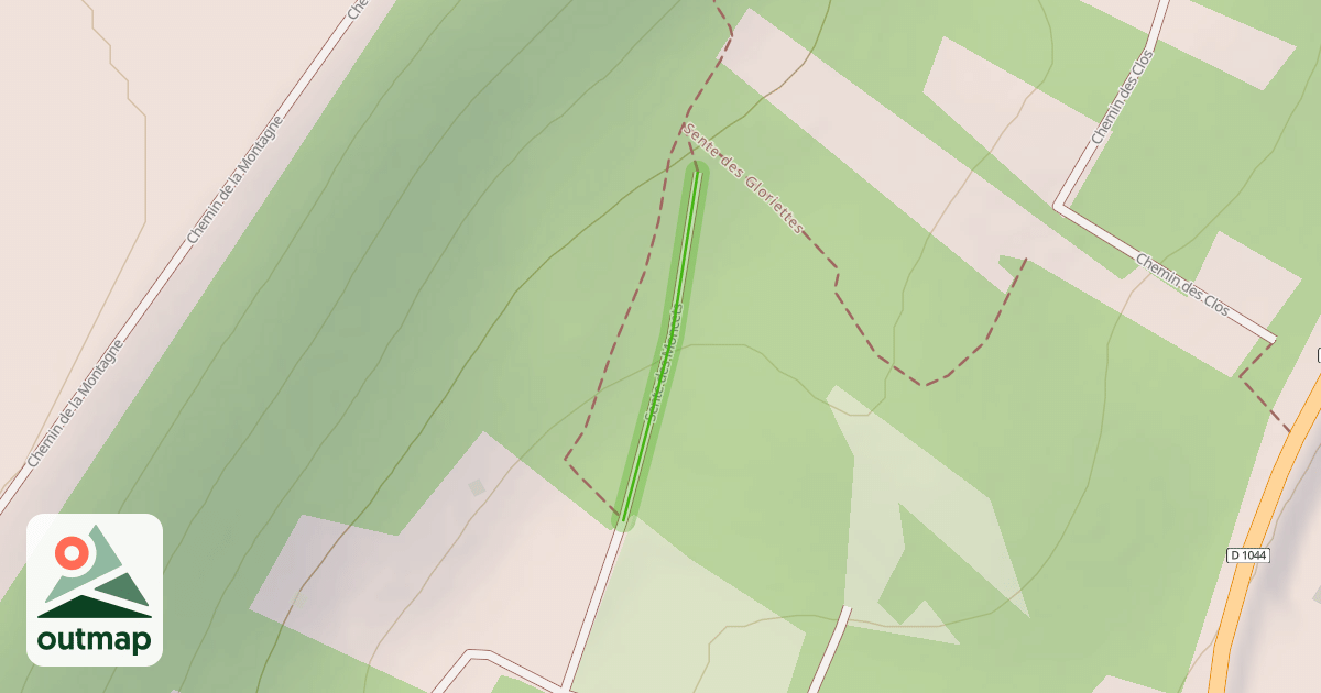 Map of Sente des Moncets