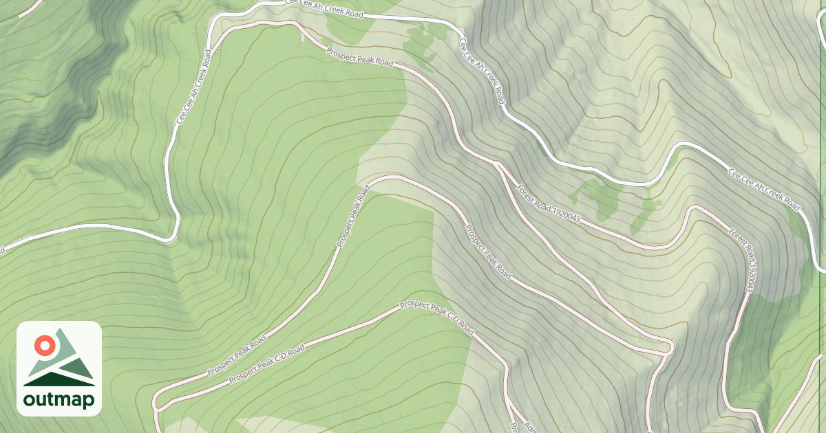 Map of PROSPECT PEAK