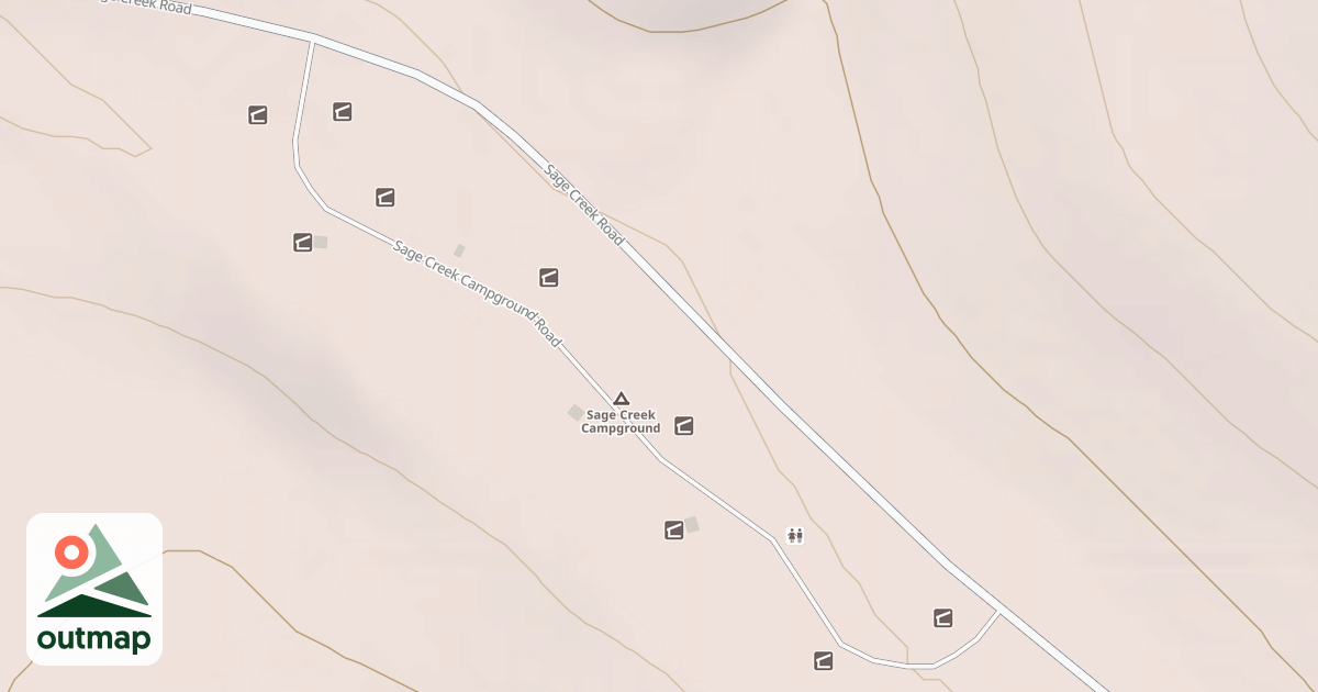 Map of SAGE CREEK CAMPGROUND