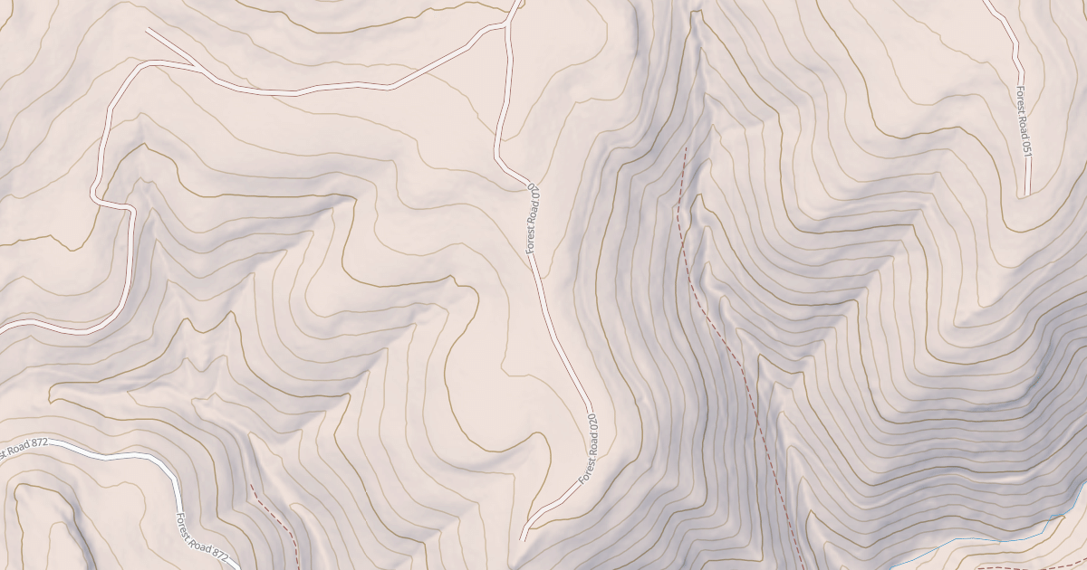 Map preview of USFS National Forest System Roads {70119DC8-1276-437A-A460-9DB48AC3C9CA}