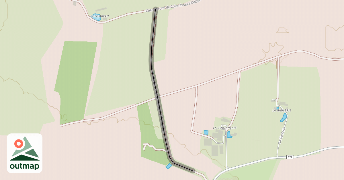Map of Chemin de la Coutançaie à Colombeau