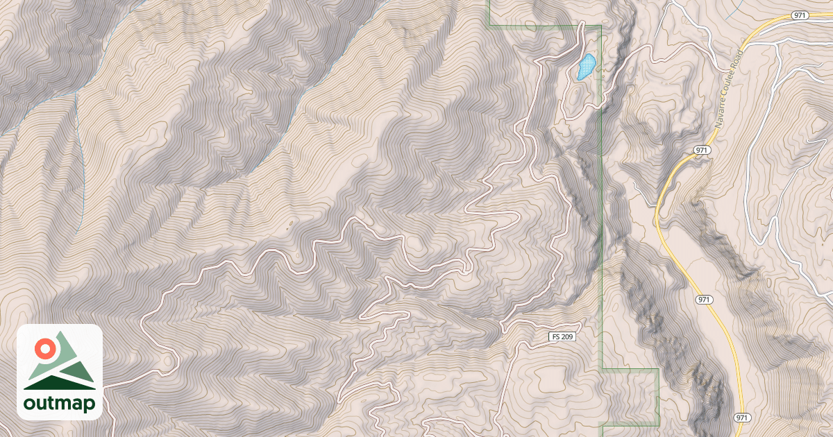 Map of FOREST MOUNTAIN ROAD