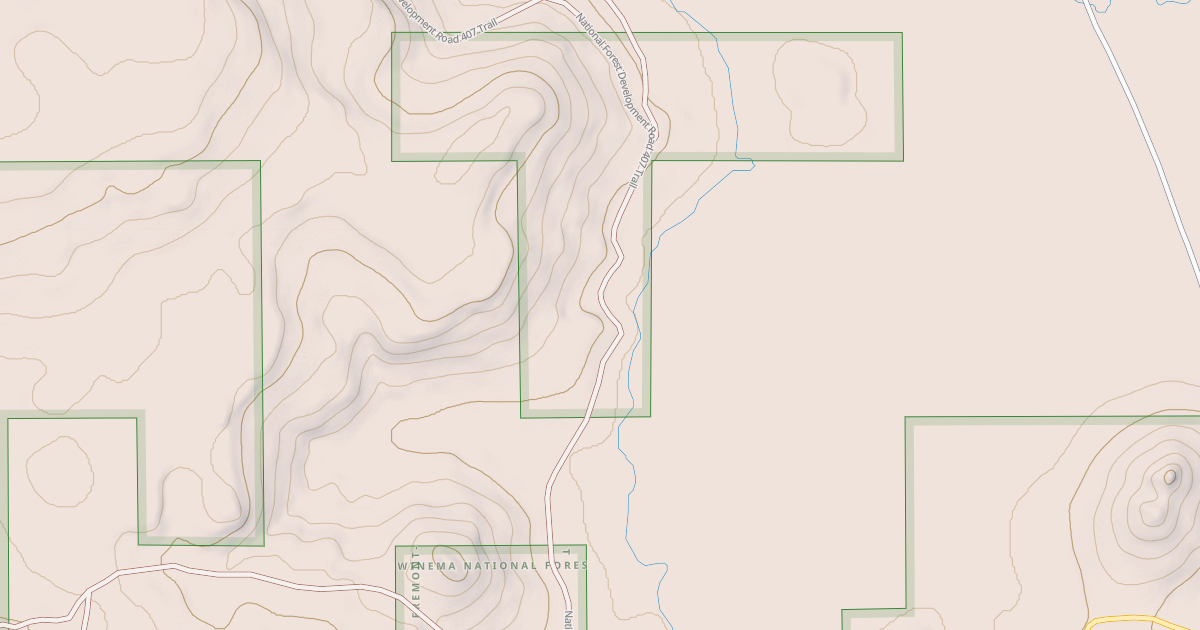 Map preview of BRUSH MTN