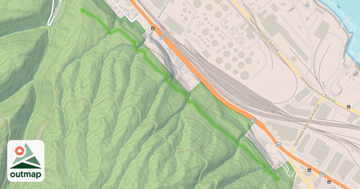 Map of Northwest Firelane 1 Road