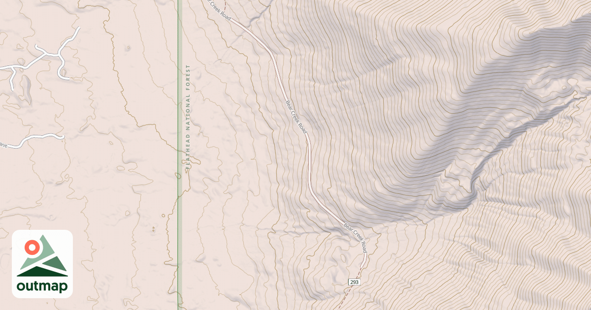 Map of BEAR CREEK ROAD