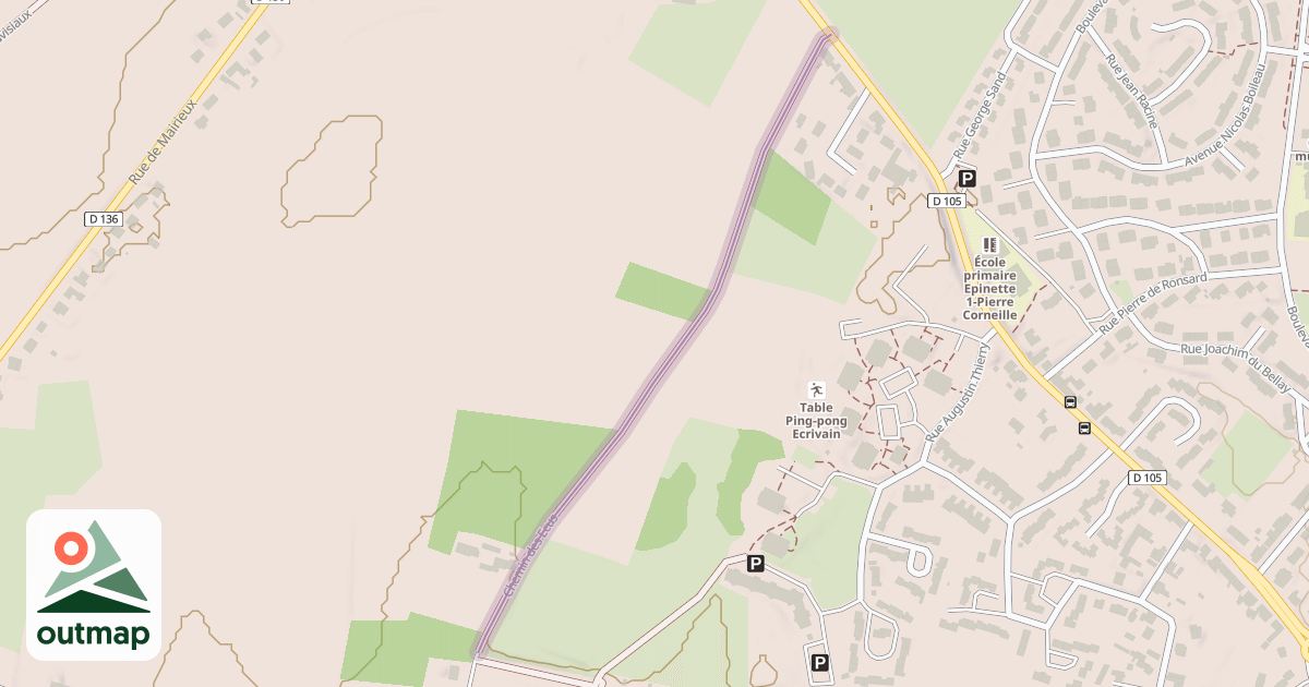 Map of Chemin des Ecus