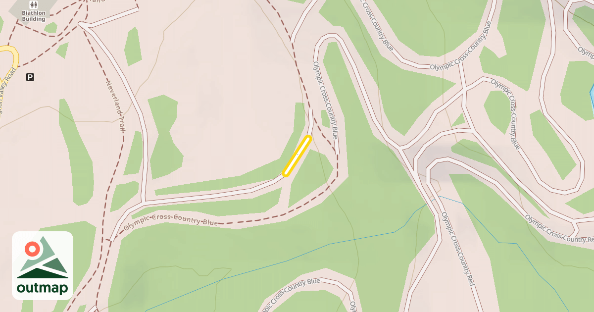 Map of Olympic Cross-Country Blue