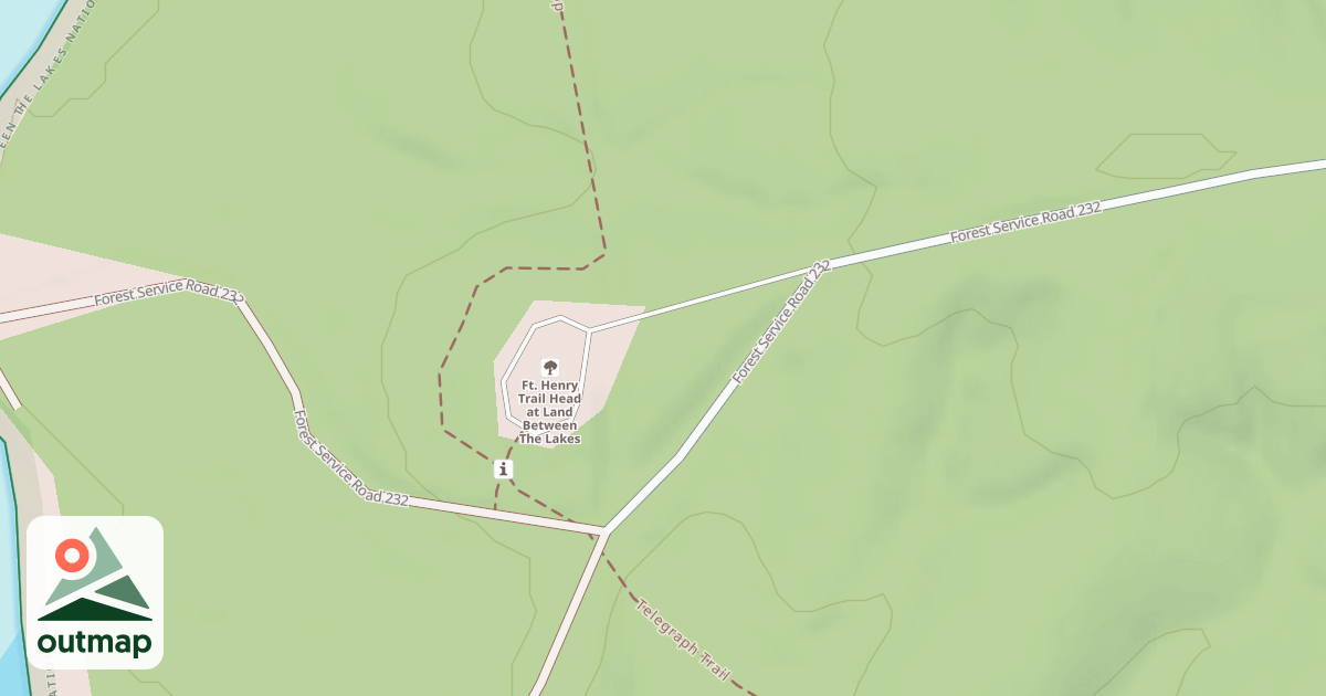 Map of FT. HENRY TRAILHEAD ROAD