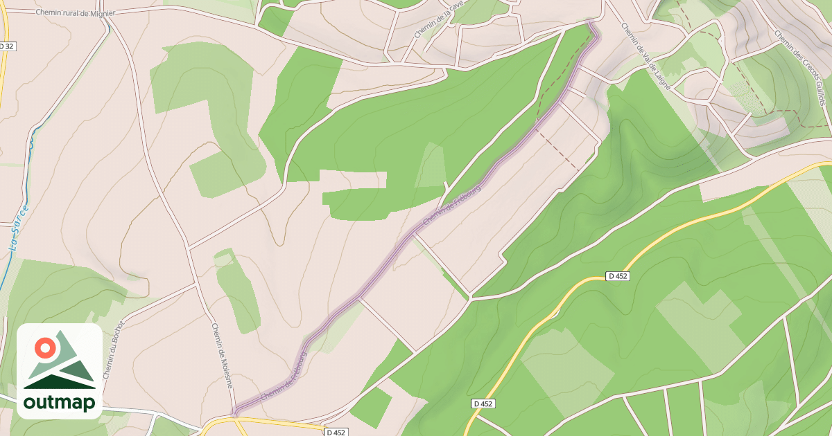 Map of Chemin de Frébourg
