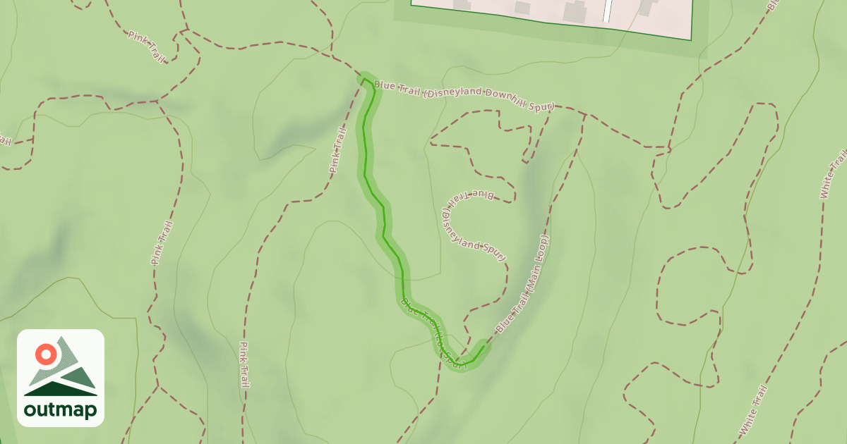 Map of Blue Trail (Lot Spur)