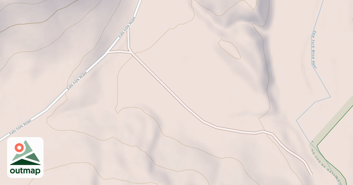 Map of EAST FORK CANYON