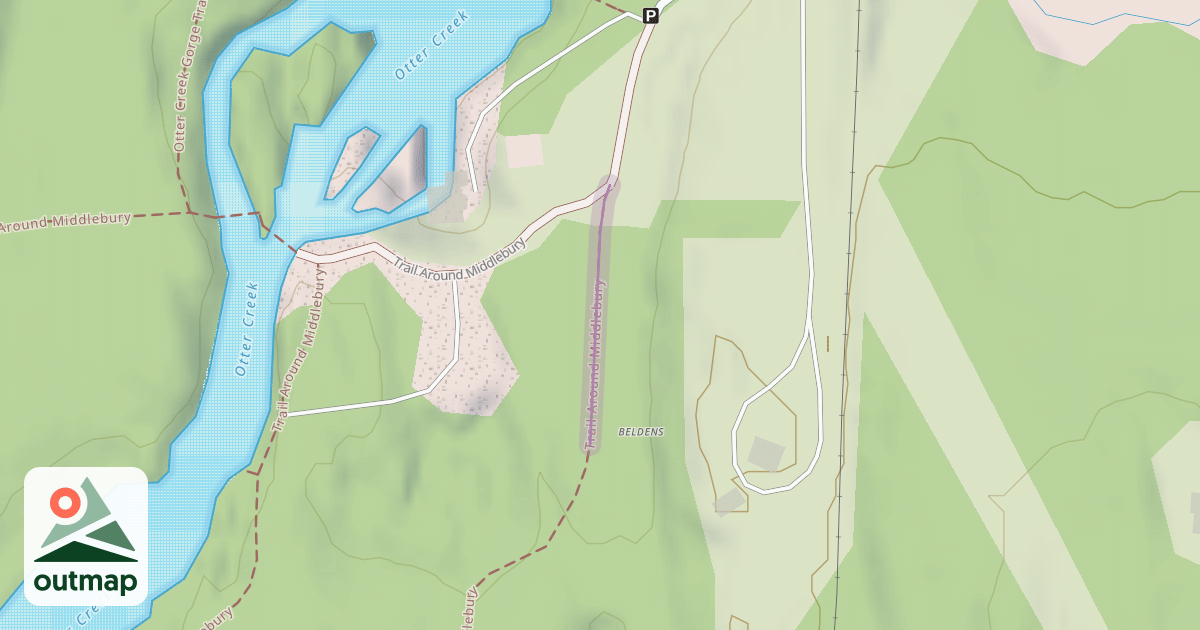 Map of Trail Around Middlebury