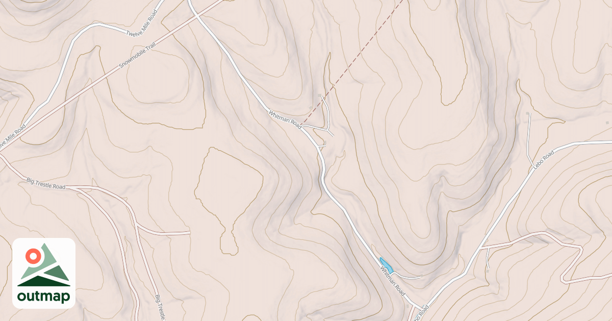 Map of Susquehannock State Forest Snowmobile Trails