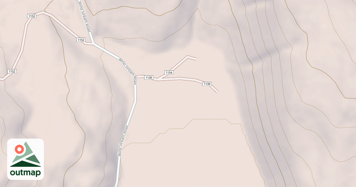 Map of BLIND STREAM BIG SPUR EAST