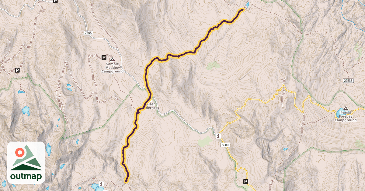 Map of California Riding and Hiking Trail