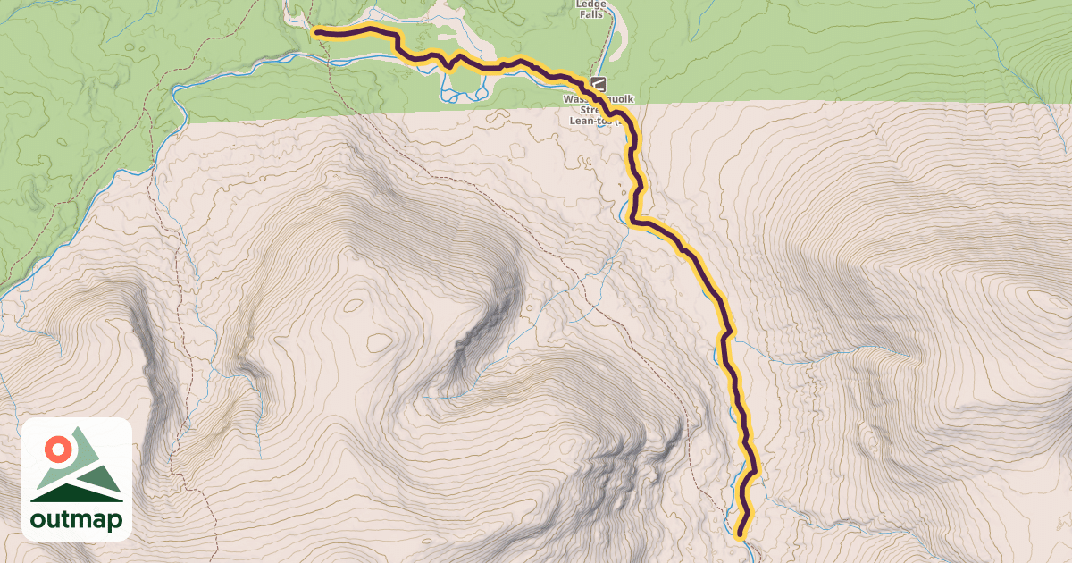 Map of Wassataquoik Stream Trail
