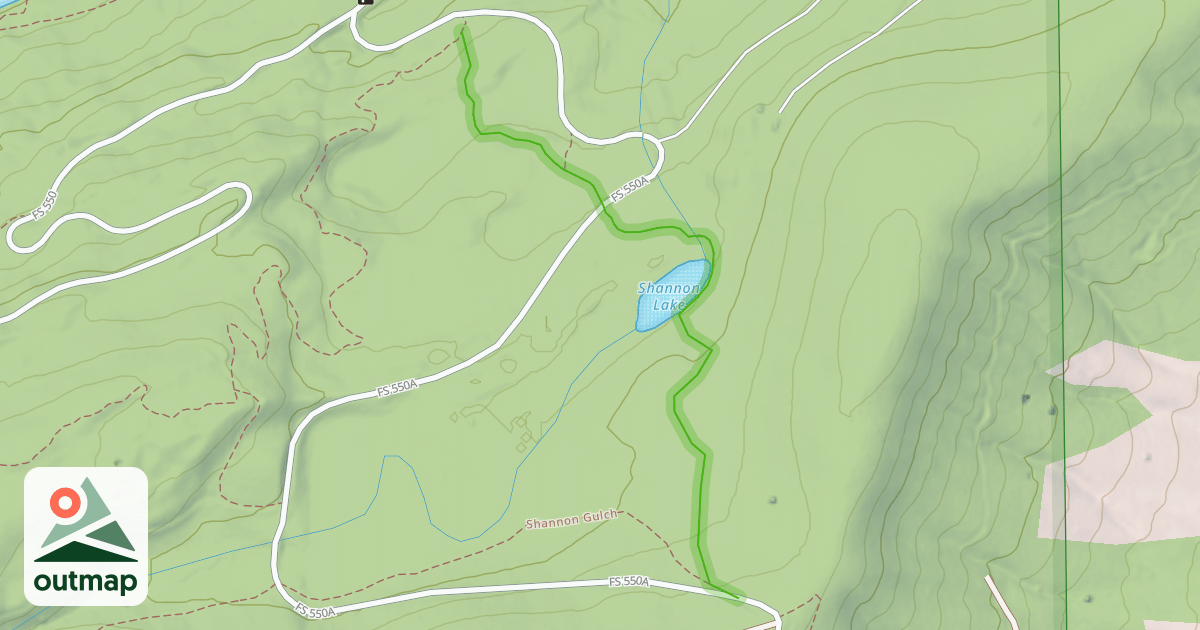 Map of Shannon Lake Trail