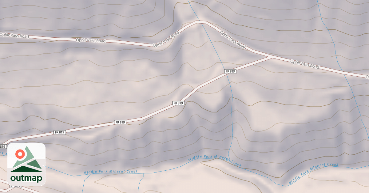 Map of OPHIR PASS BRANCH 1