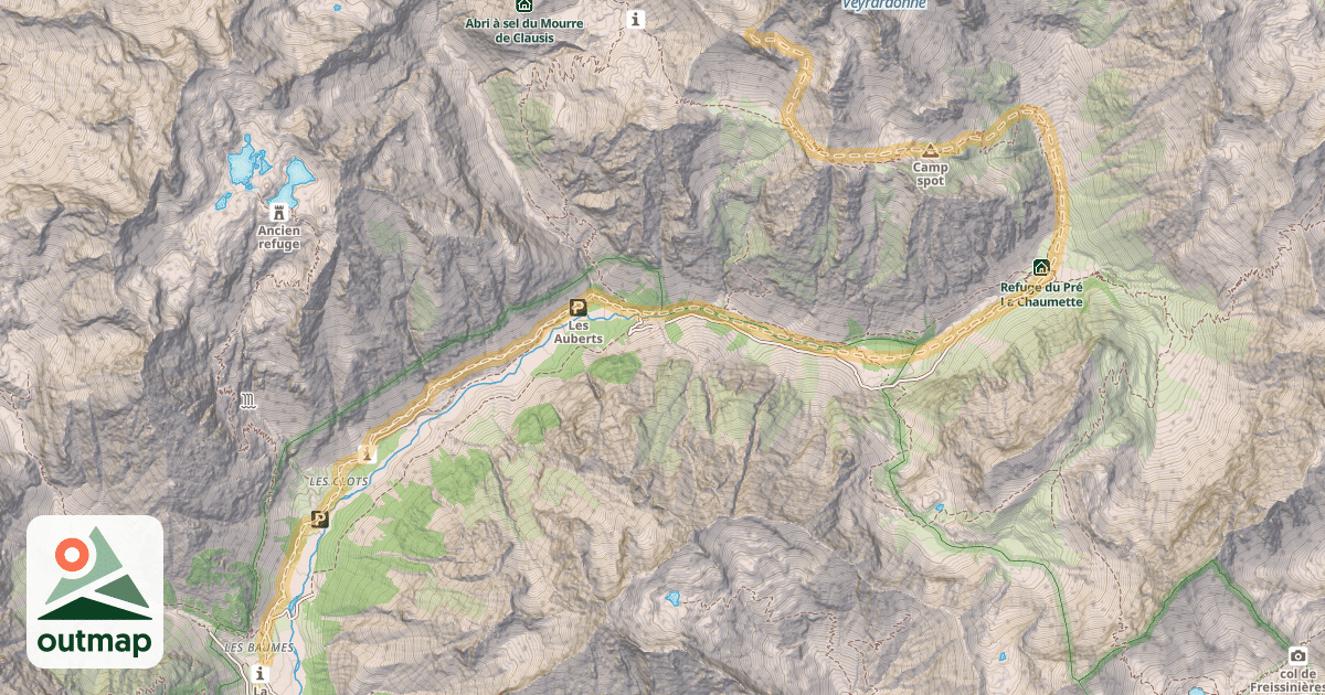 Map of Les Cros de Sirac — Les Baumes