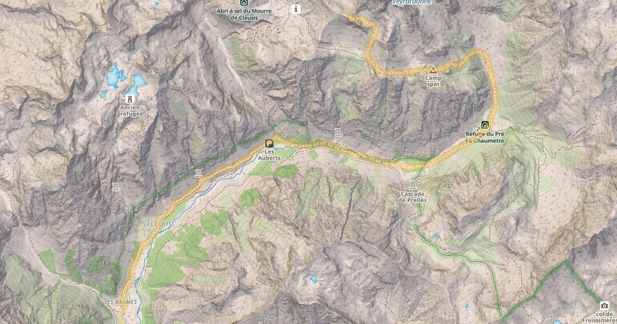 Map preview of Les Cros de Sirac — Les Baumes