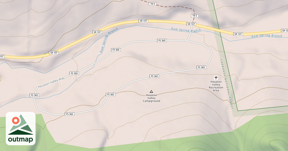 Map of HOUSTON VALLEY REC.AREA