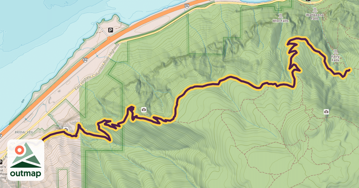 Map of Angels Rest Trail #415