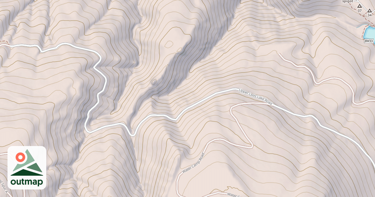 Map of UPPER LETTS LAKE