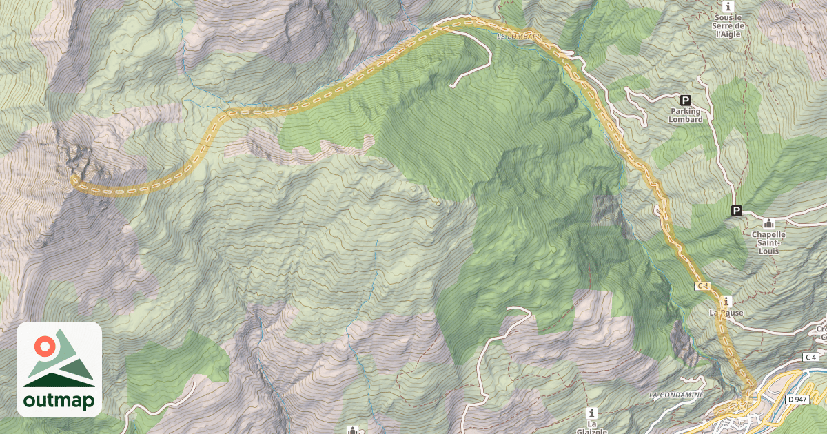 Map of Pic de l'Agrenier — Aiguilles