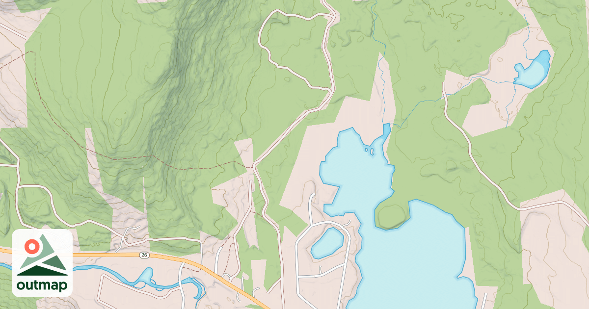 Map of Old Greenough Pond Rd