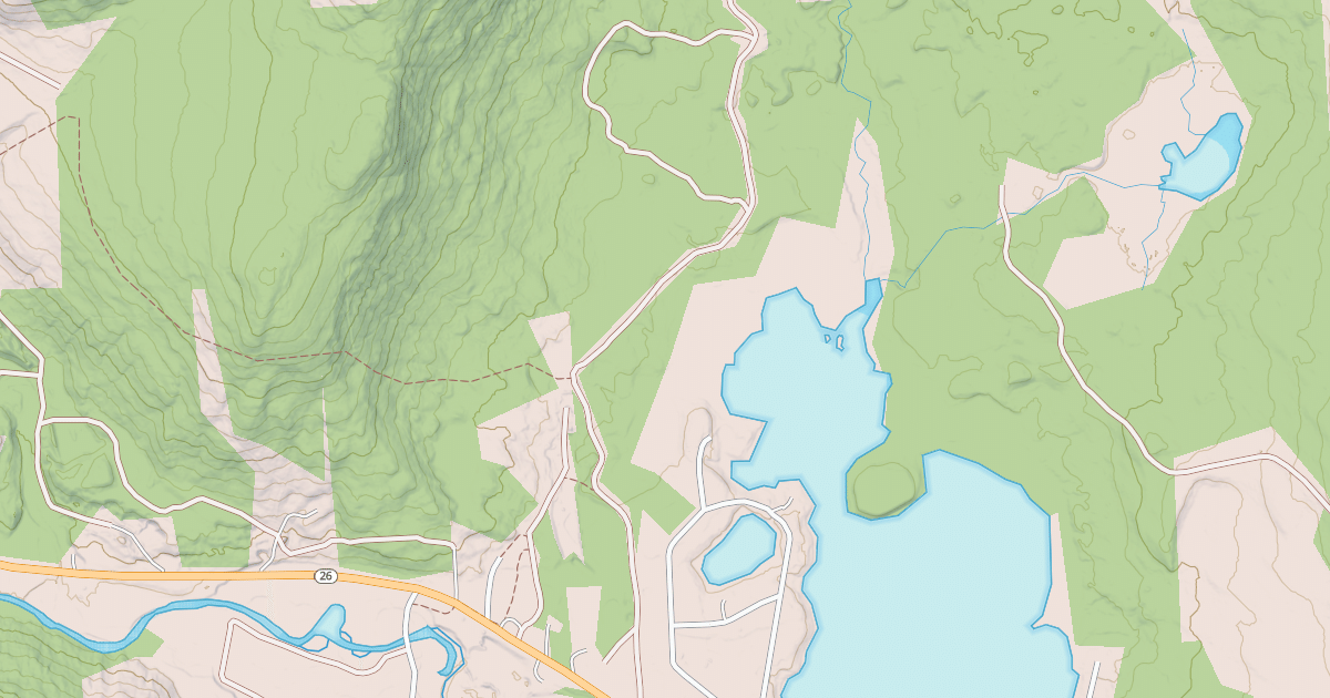Map preview of Old Greenough Pond Rd