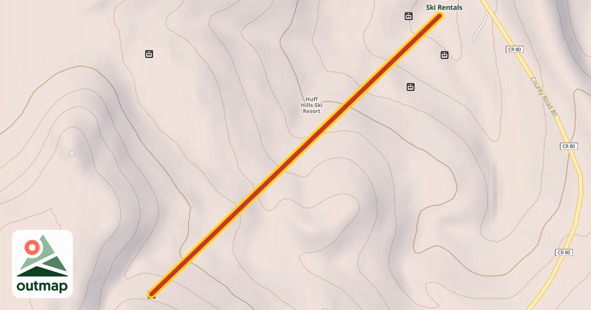 Map of Blue Chair Lift