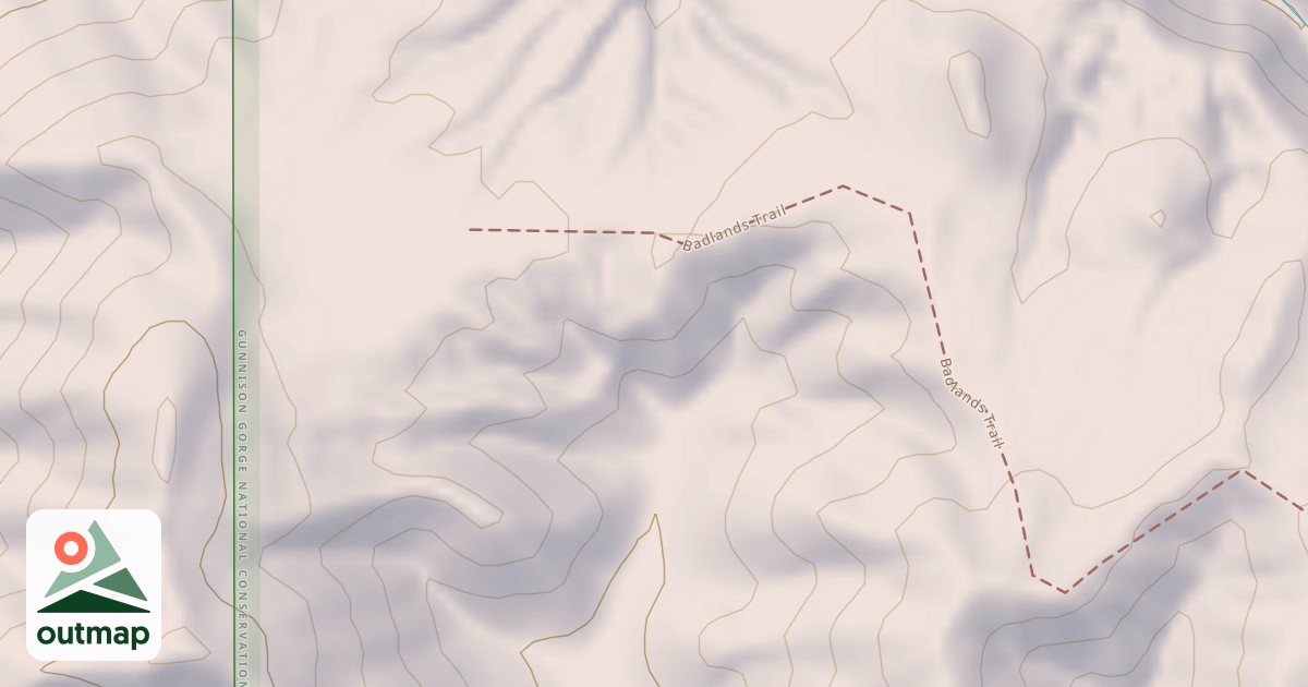 Map of Badlands Trail
