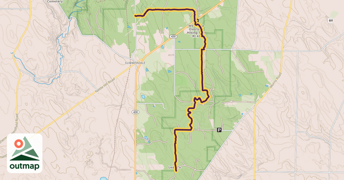 Map of Fred J. Cusimano Westside Overland Trail