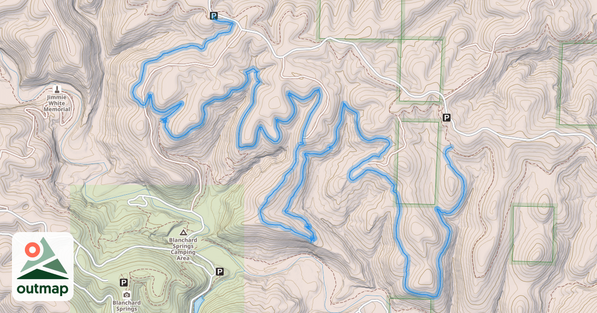 Map of Jack's Branch Loop - South