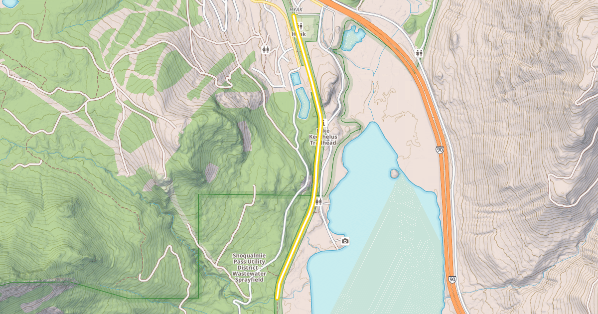 Map preview of Palouse to Cascades State Park Trail
