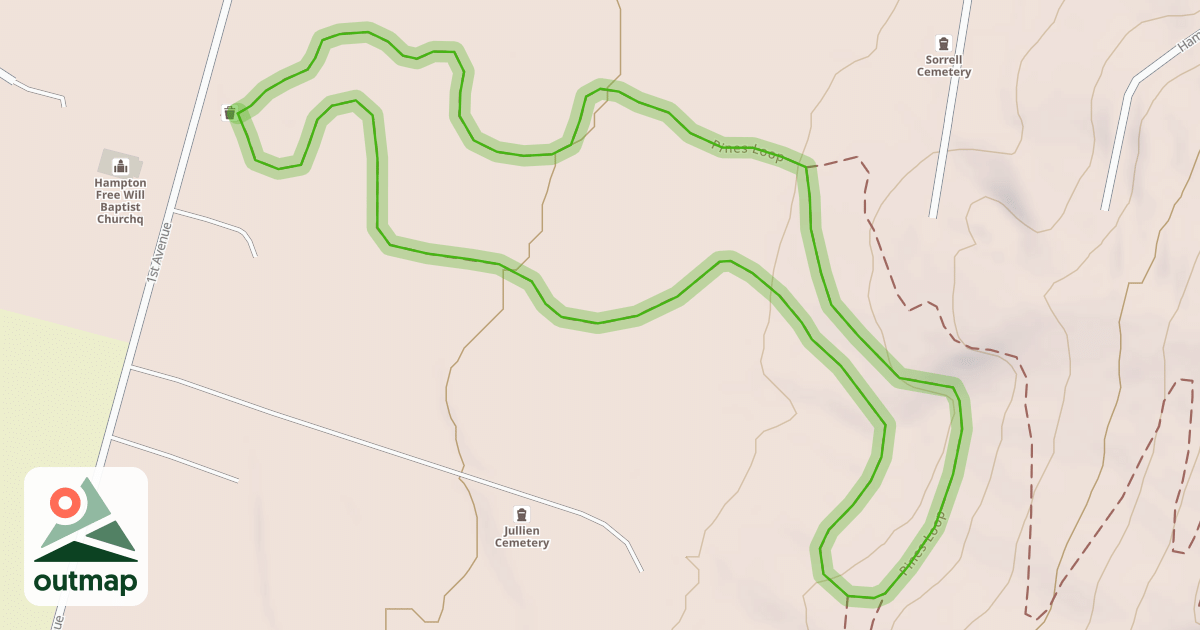 Map of Pines Loop
