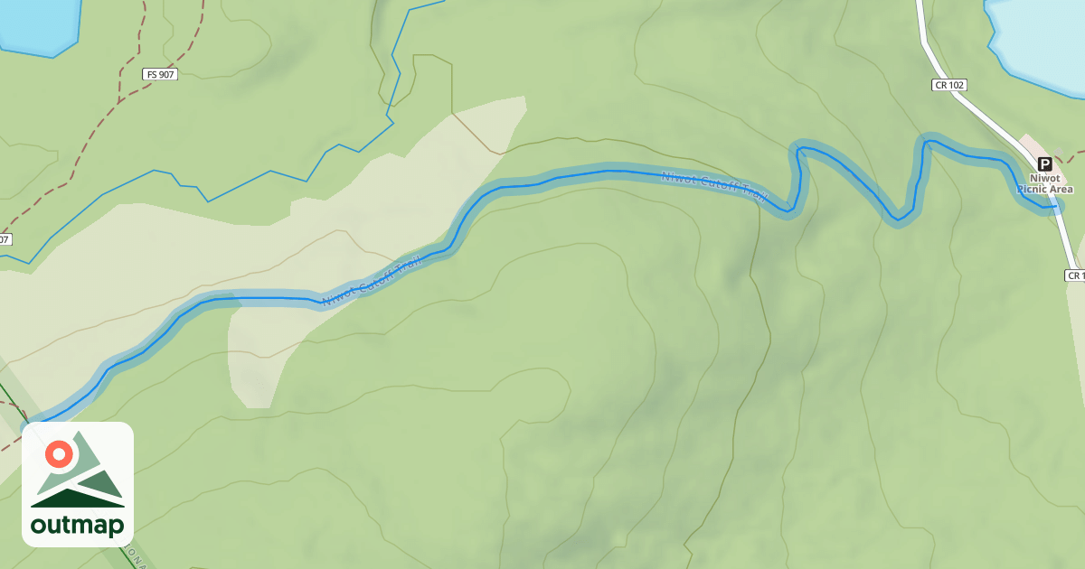 Map of Niwot Cutoff Trail