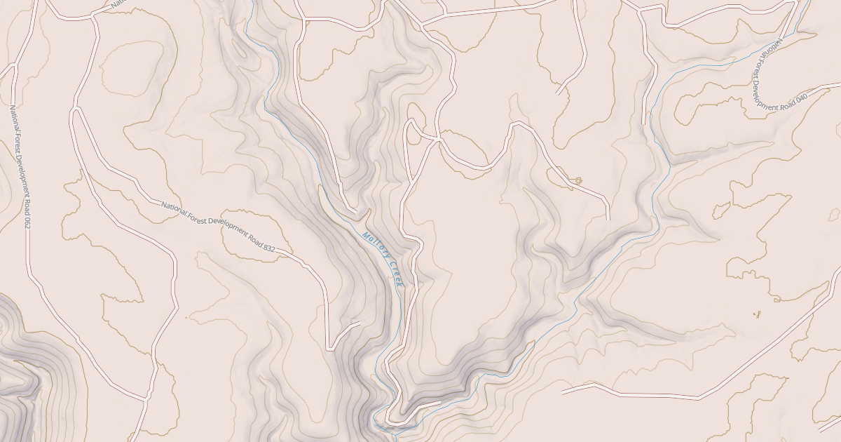 Map preview of USFS National Forest System Roads {634892CB-56EB-4F5F-9FC1-6ABCA33FEC8E}