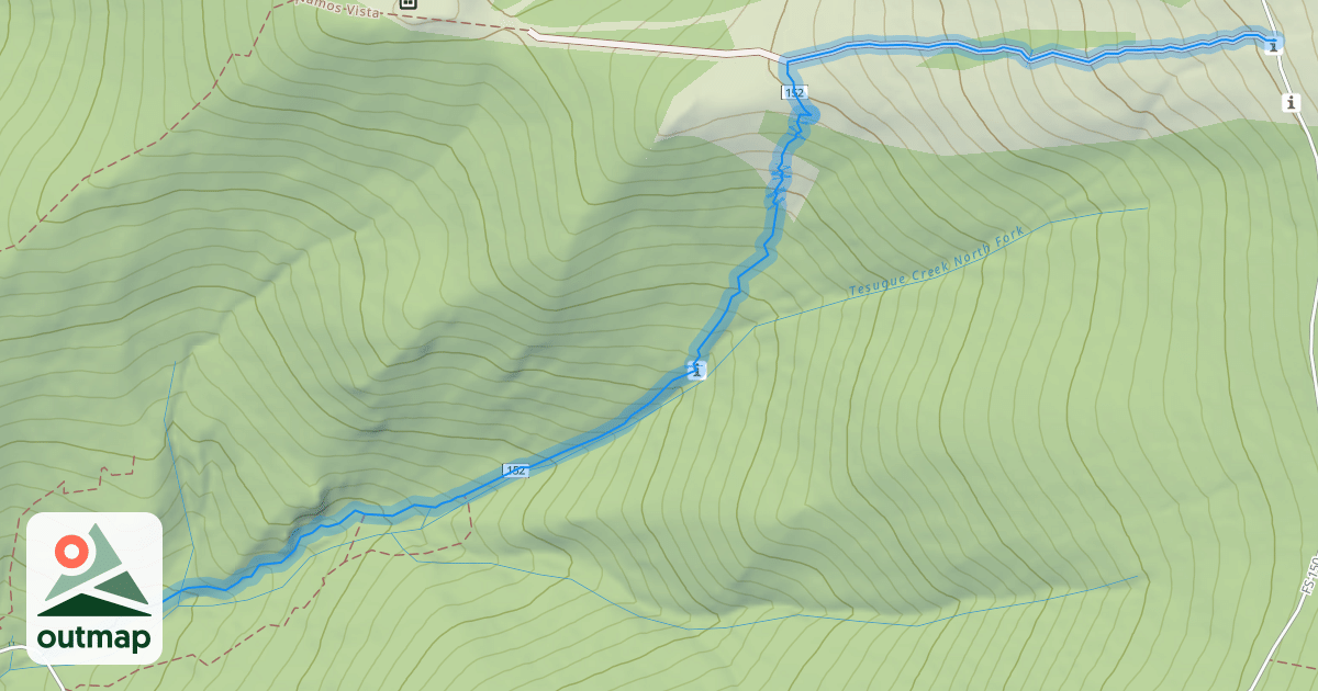 Map of Tesuque Creek Trail (152)