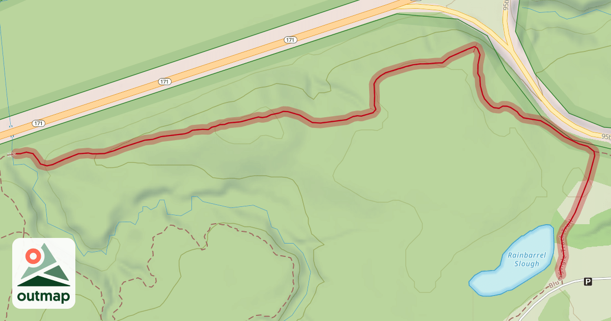 Map of Blue Single Track Trail