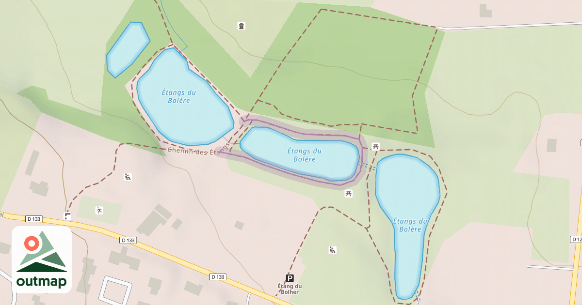 Map of Chemin des Étangs