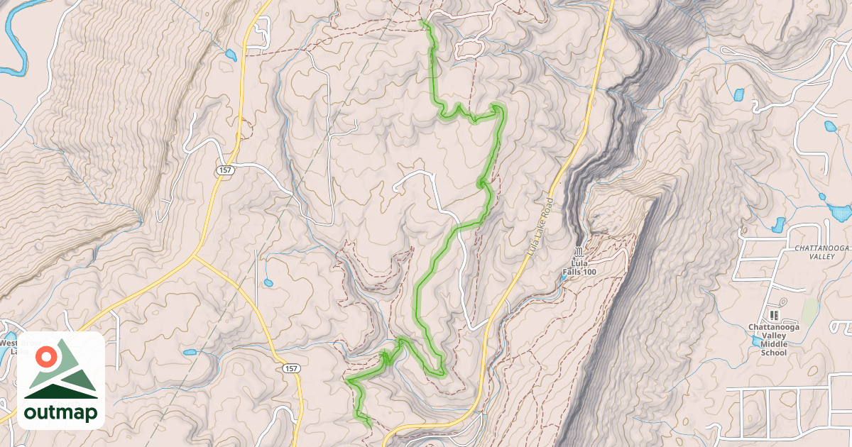 Map of Cloudland Connector Trail