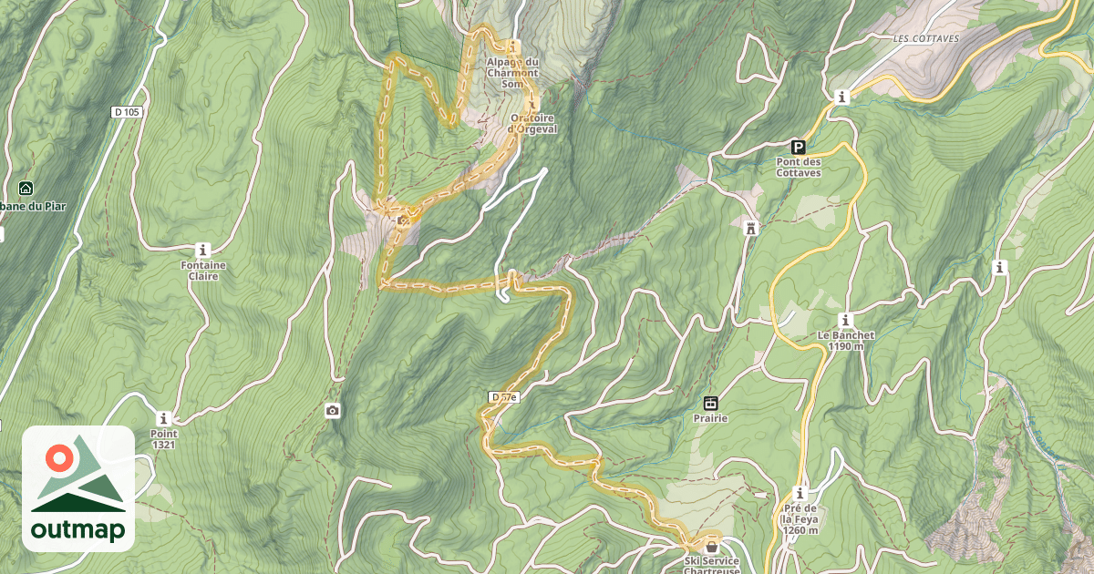 Map of Canaple — Col de Porte