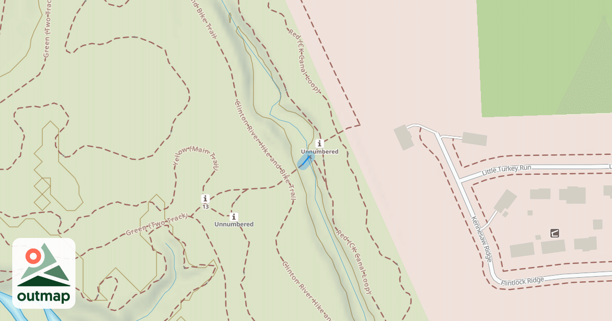 Map of Single Track: Red (CK Canal Loop)